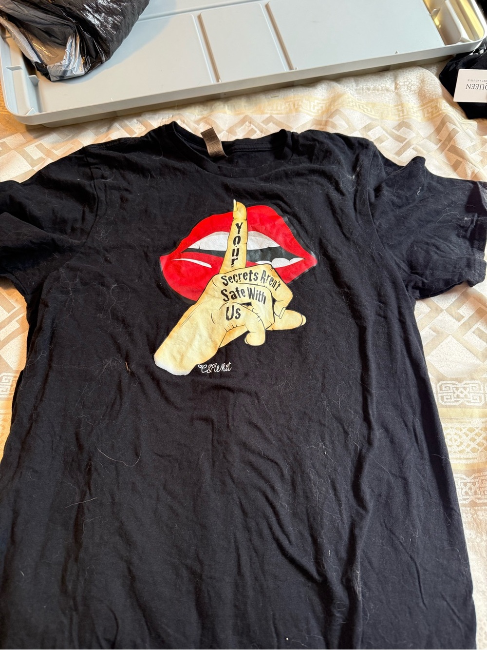 Gildan Black Softstyle Tee with Printed Graphic